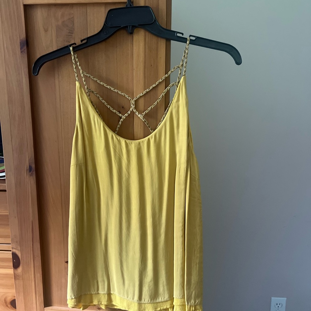 Yellow Spaghetti Strap Top